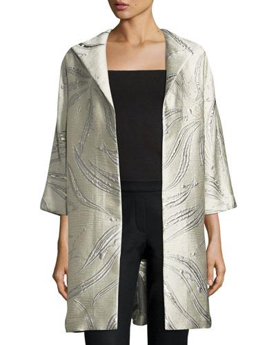 Jacquard Topper Jacket, Oyster