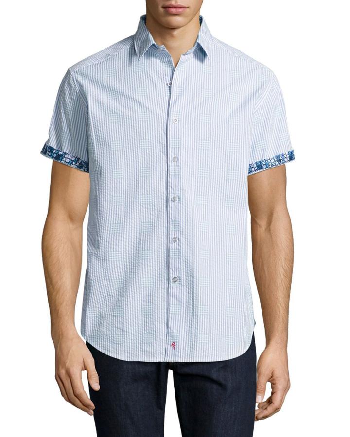 Lorence Seersucker Short-sleeve Shirt,