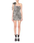 Animal Print Rosette-shoulder