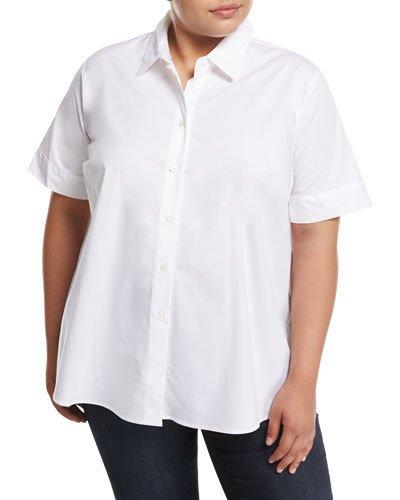 Oversized Poplin Blouse,