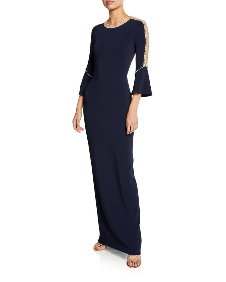 Dian Long Bell-sleeve Gown