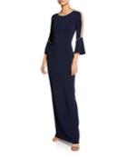 Dian Long Bell-sleeve Gown
