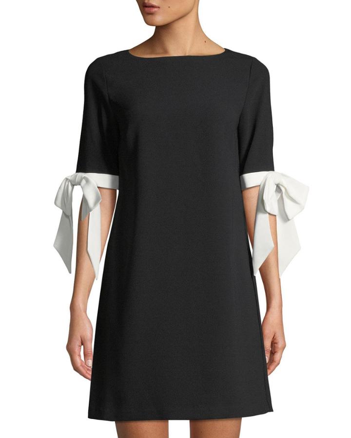 Bow-sleeve Crepe