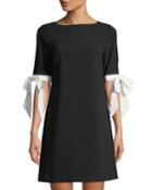 Bow-sleeve Crepe