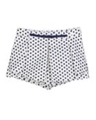 Pleated Polka-dot Skort,