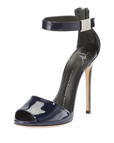 Ankle-strap Patent Leather Dress