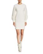 Crepe Blouson-sleeve