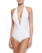 Karla Colletto Twist-front One-piece Swimsuit, Women's, Size: