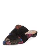 Pandora Embroidered Mule Flat With
