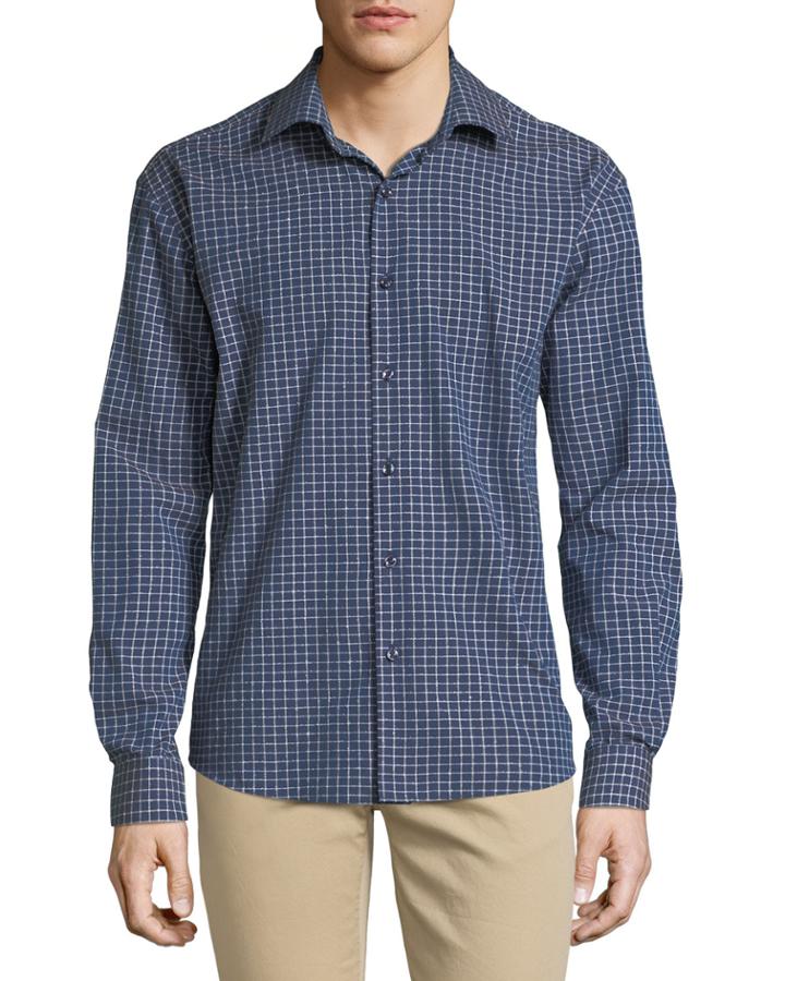 Men's Regular-fit Wear-it-out Slub Check