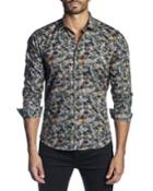 Men's Semi-fitted Parrots On Bicycles Print
