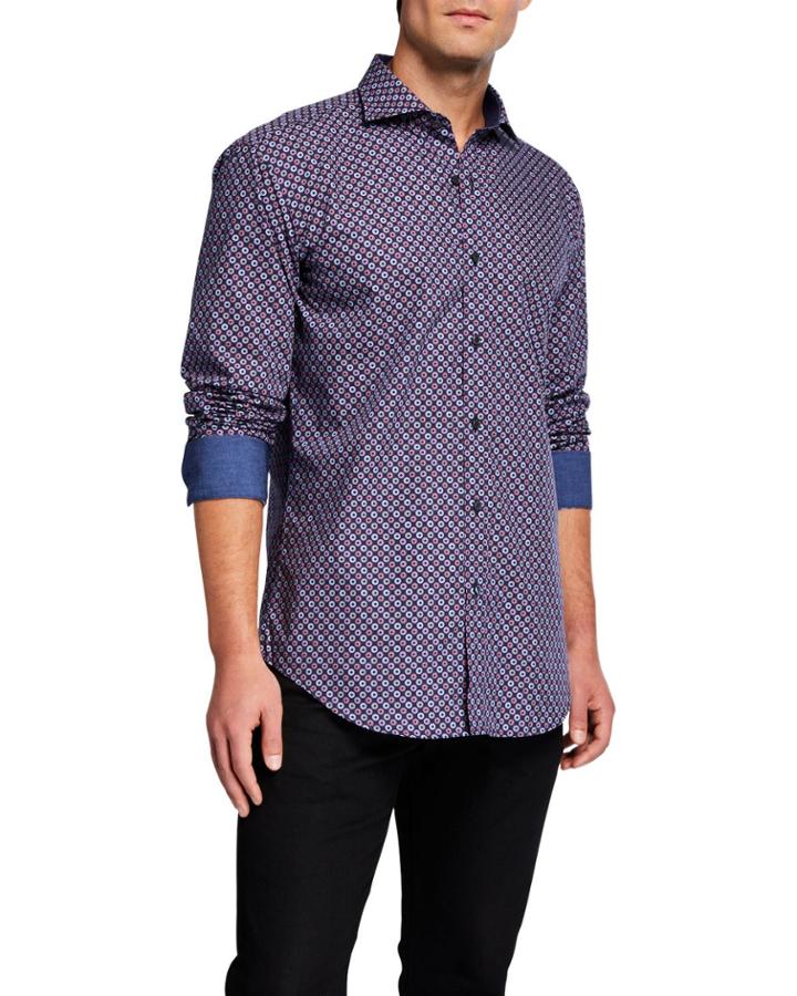 Men's Patterned Contrast-reverse