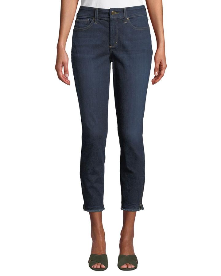 Ami Skinny Zip-cuff Ankle Jeans