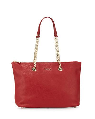 Julia Chain Leather Tote Bag