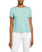 Petite Organic Linen Cap-sleeve Tee