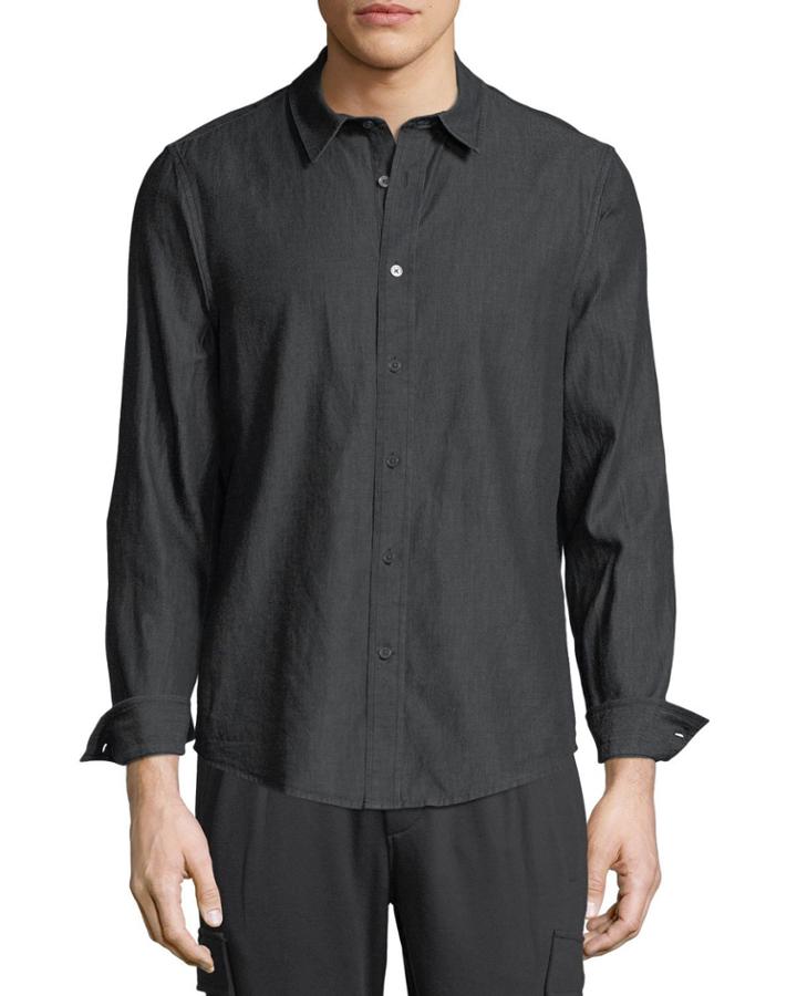 Men's Casual Point Collar Button-down