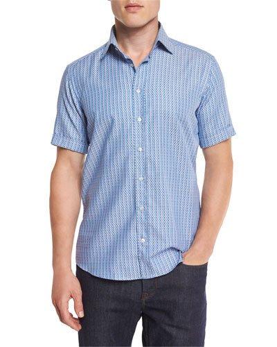 Rectangle-print Short-sleeve Sport