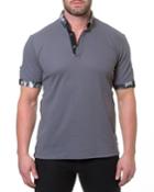 Geometric-cuff Polo