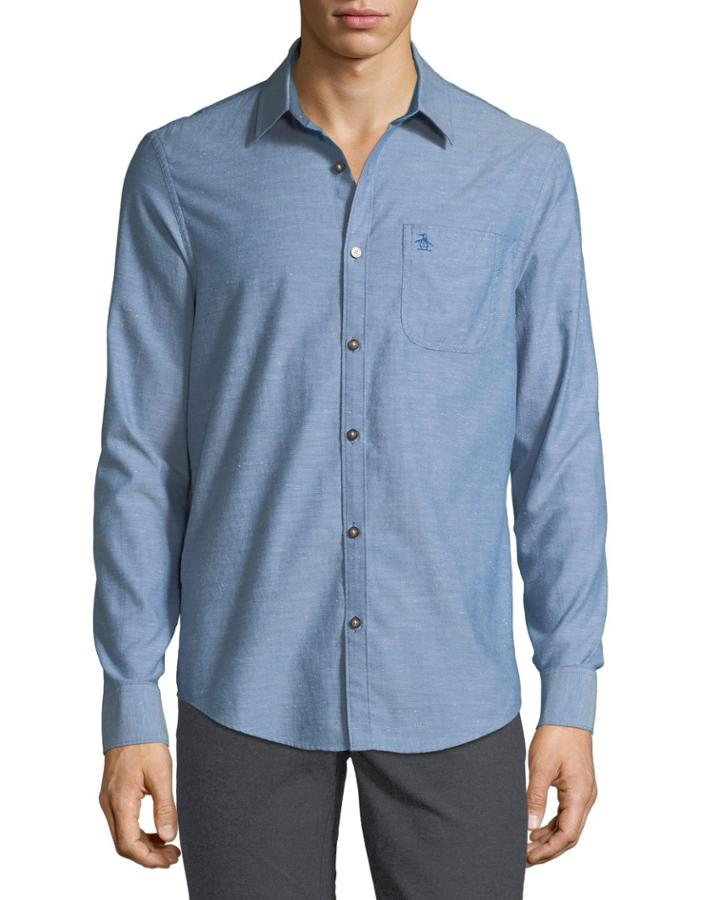 Men's Nep Long-sleeve Twill
