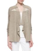 Sarena Suede-knit Combo Jacket