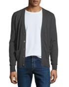 Men's Fine-gauge Wool Button-front Cardigan