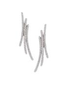 18k White Gold Diamond 3-strand Earrings