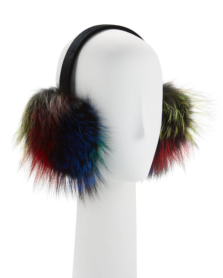 Velvet Fox Fur Earmuffs