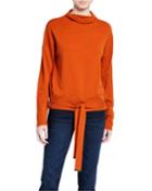 Mock Neck Tie Front