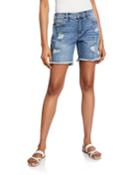 Bermuda Distressed High-low Frayed