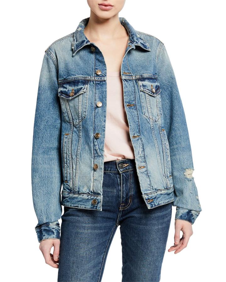 Desert-landscape-back Denim Jacket