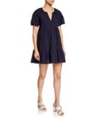 Gianna Cherry-print Ruffle Dress