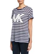 Striped Logo Grommet Short-sleeve Tee