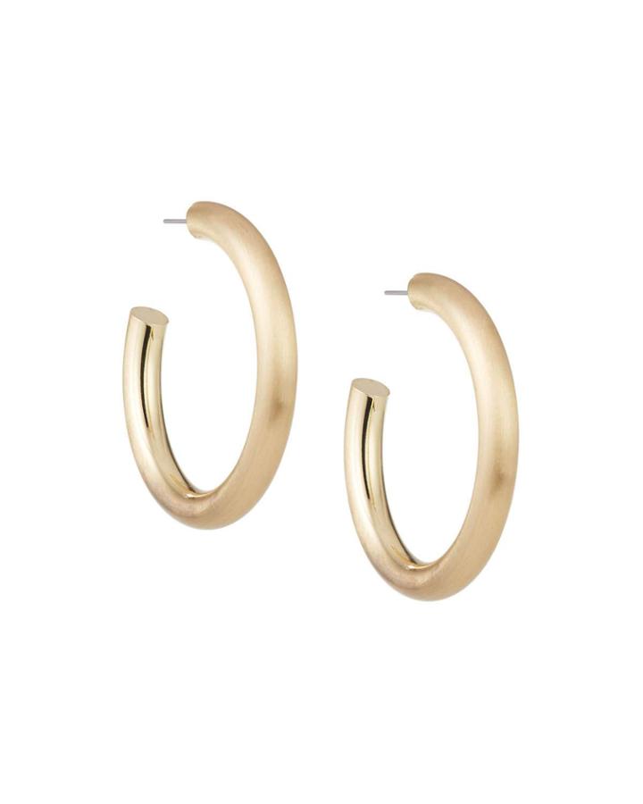 Satin Tube Hoop Earrings
