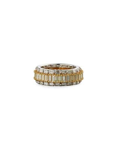 18k Diamond Baguette Band Ring, 6.02tcw,