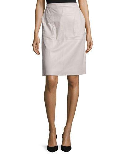 Leather Straight Skirt,