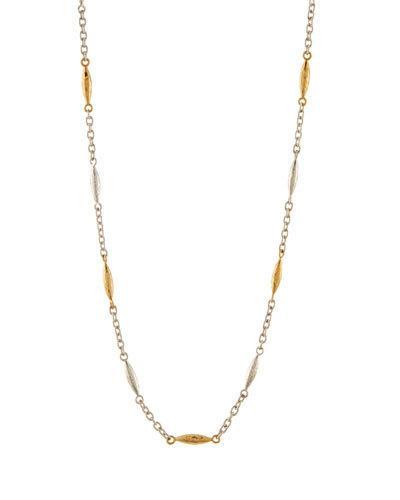 Long Mini Wheat Station Necklace,