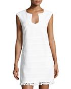 Lura Pompom-trim Dress, White