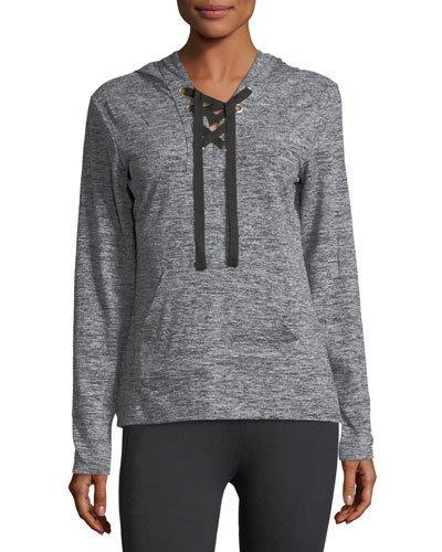 Lace-up Pullover Hoodie