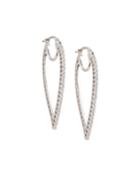 14k Diamond Leaf Dangling Earrings,