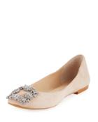 Maxim Buckle-toe Suede Ballet Flats