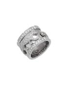18k P&#225;nthere Pave Diamond Band Ring,
