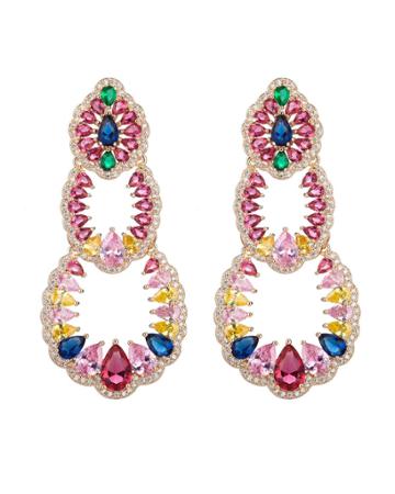 Candice Cubic Zirconia Tiered Earrings