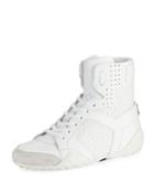 D Fence Perforated High-top Sneakers, White