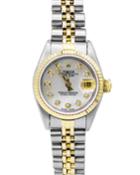Pre-owned 26mm Oyster Perpetual Datejust Jubilee Watch With 10 Diamonds, Gold/steel