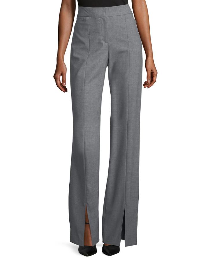 Straight-leg Suiting Pants W/ Front