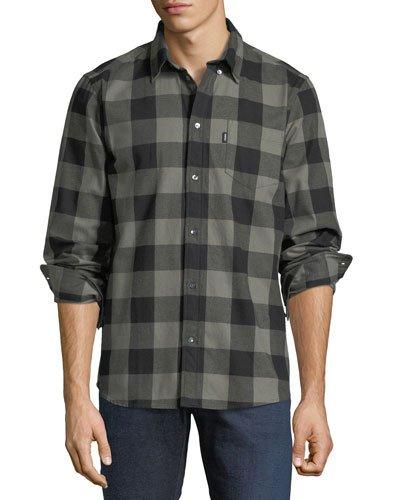 Plaid-flannel Button-down