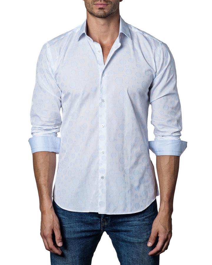 Men's Semi-fitted Polka-dot Jacquard