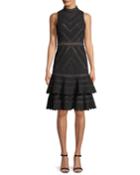 Azita Sleeveless Fit-and-flare Tiered