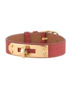 Estate Courchevel Kelly Leather Bracelet, Red