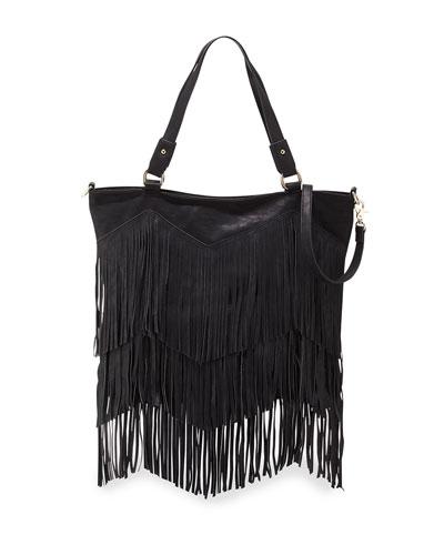 Ziggy Stardust Fringe Bag, Black